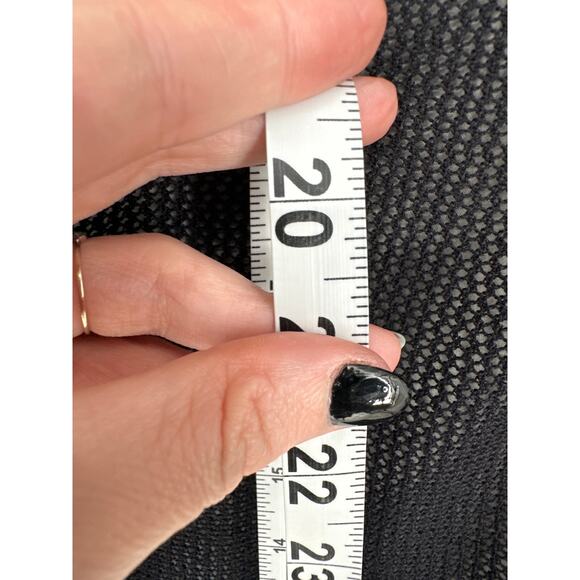 Talbots Cardigan Sweater Womens Large Black Lightweight Open Knit New - Picture 7 of 8